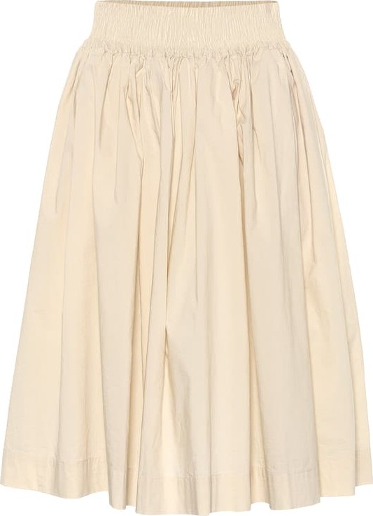 Woolrich W'S pleated cotton poplin skirt