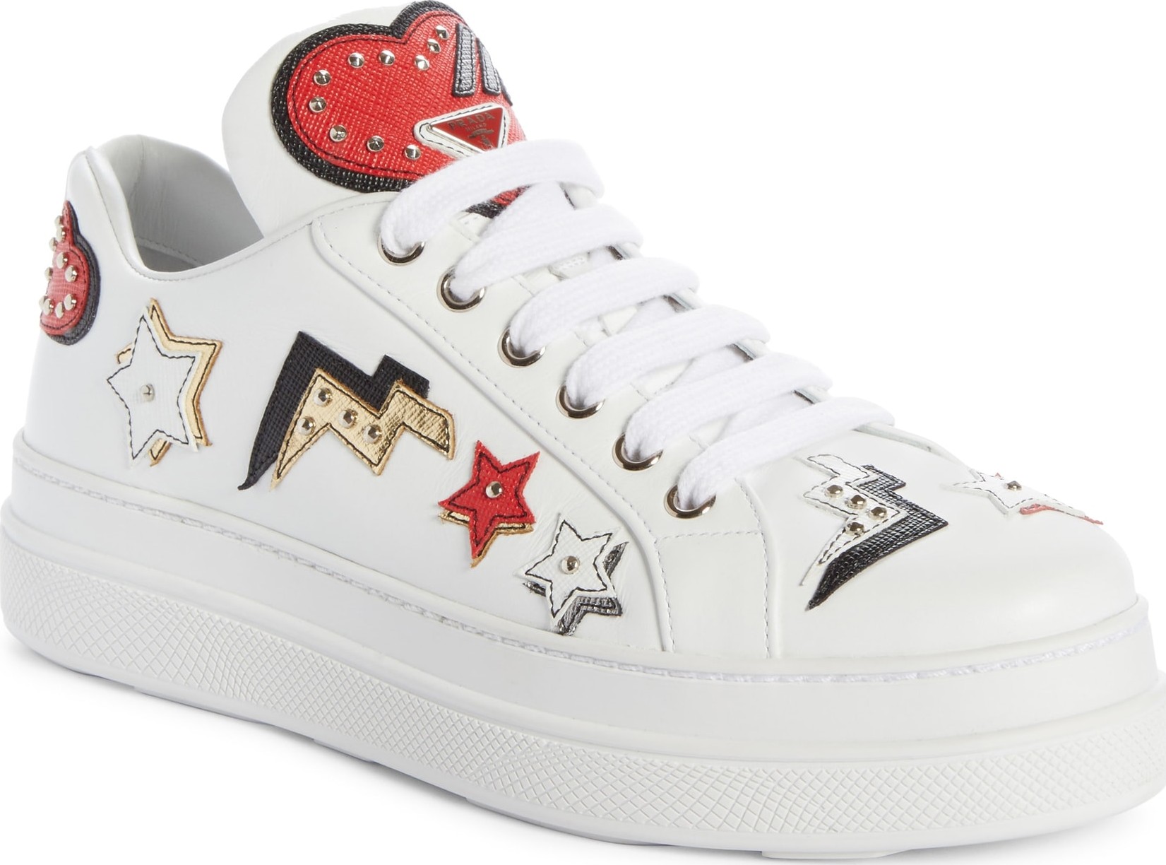 Prada Embellished Platform Sneaker