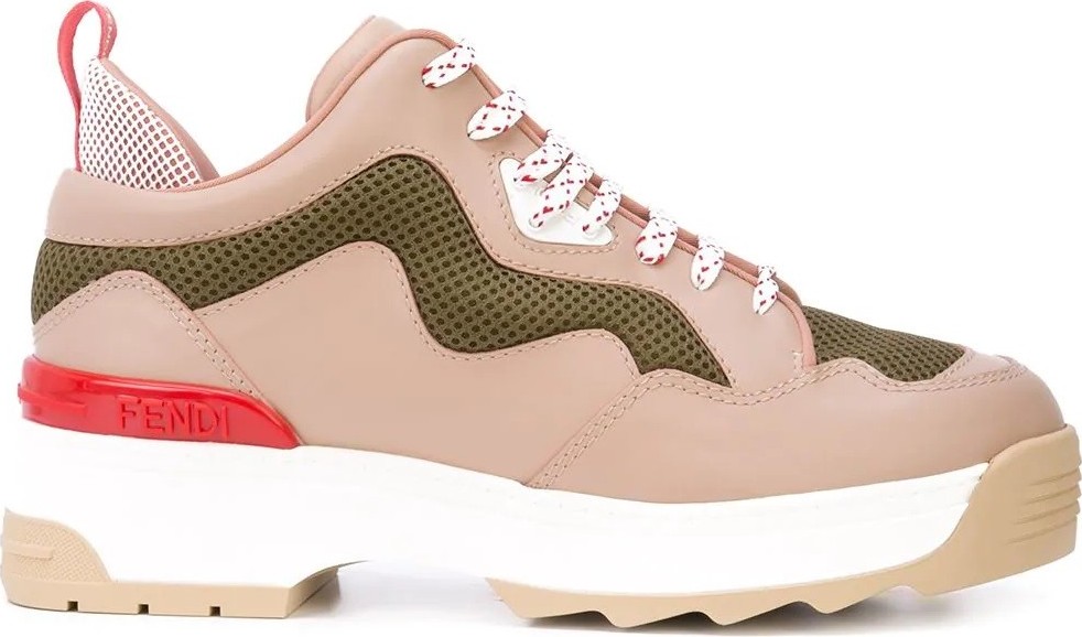Fendi colorblock platform sneakers