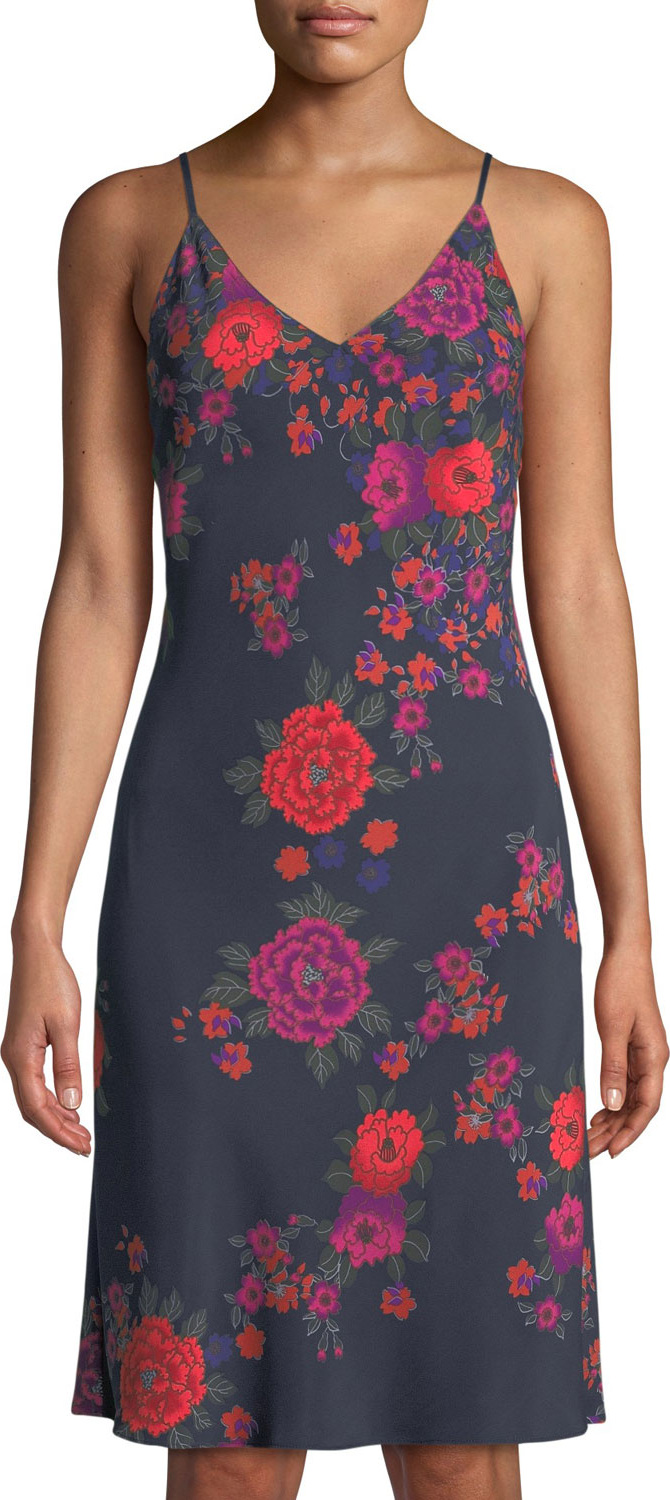 Natori Botanica V-Neck Charmeuse Nightgown