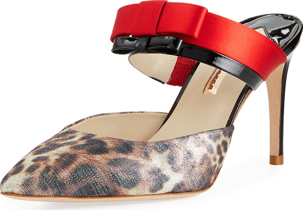 Sophia Webster Andie Patent Double Bow Mules