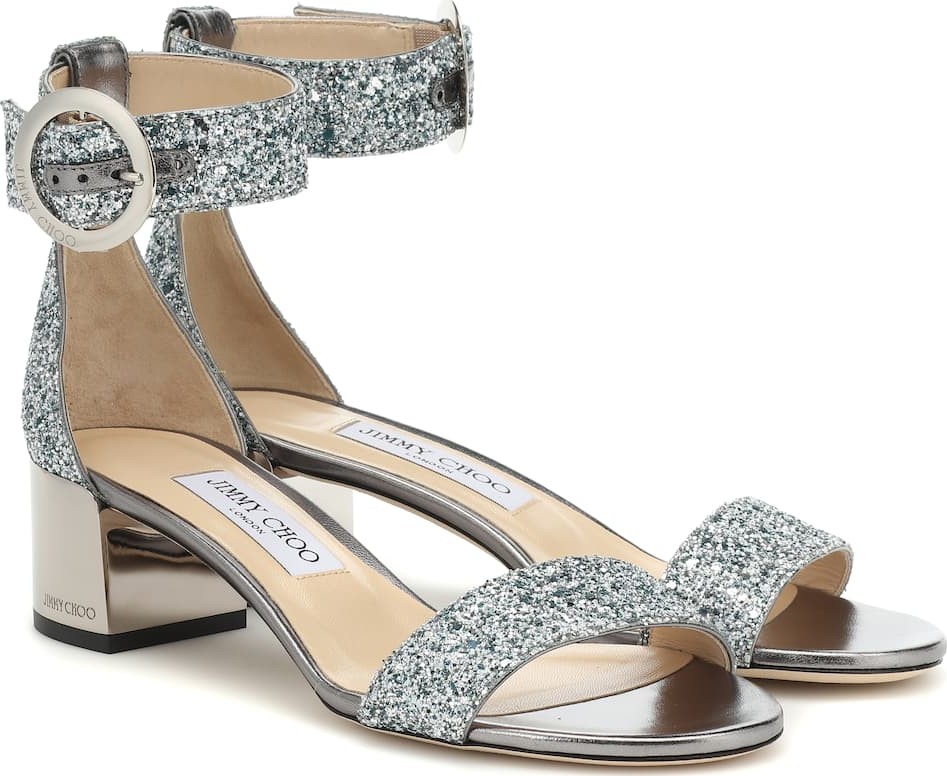 Jimmy Choo Jaimie 40 glitter sandals