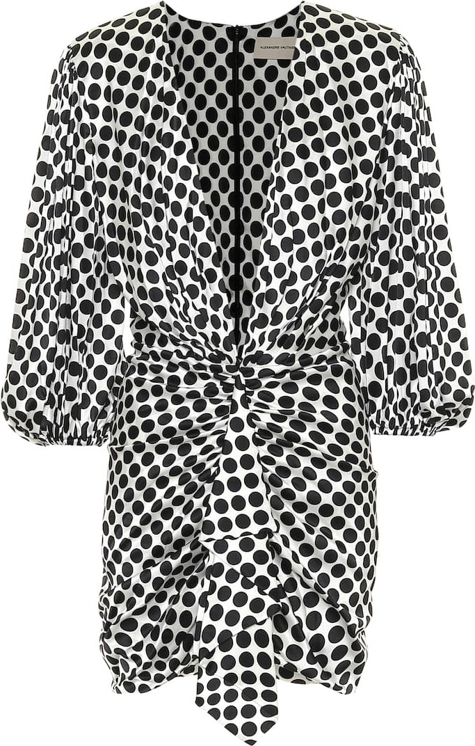 Alexandre Vauthier Polka-dot satin minidress