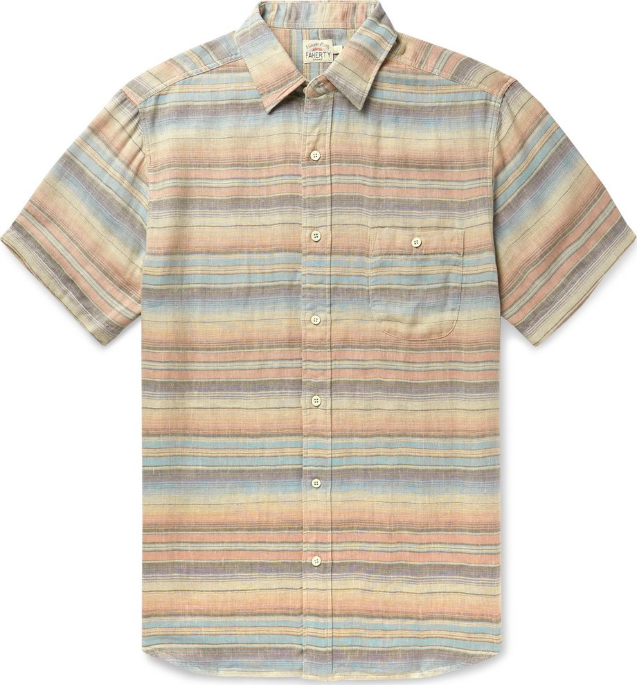 Faherty Coast Tencel and Linen-Blend Shirt