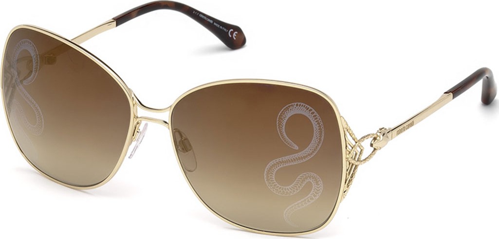 Roberto Cavalli Gradient Butterfly Sunglasses w/ Snake Lenses