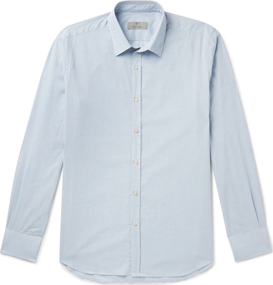 Canali Slim-Fit Puppytooth Cotton Shirt