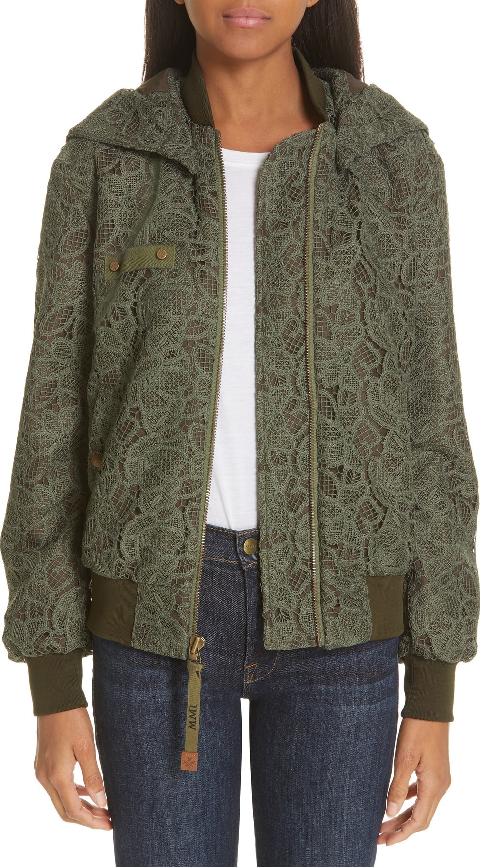 Mr&Mrs Italy Lace Bomber Jacket