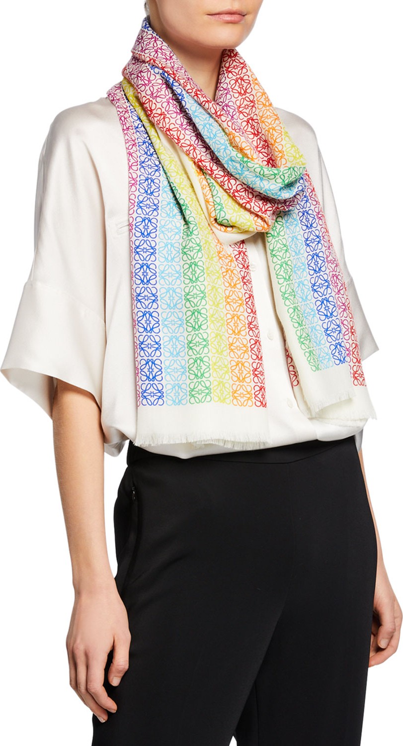 LOEWE Rainbow Anagram Scarf