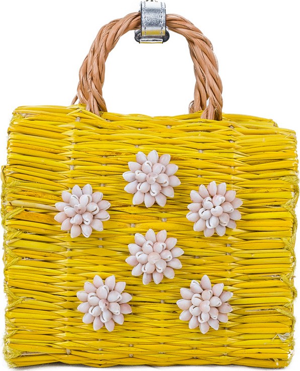 Heimat Atlantica Celeste mini silver basket bag