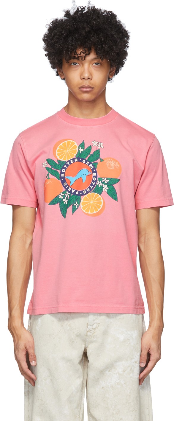 Botter Pink Orange Silkscreen Print T-Shirt