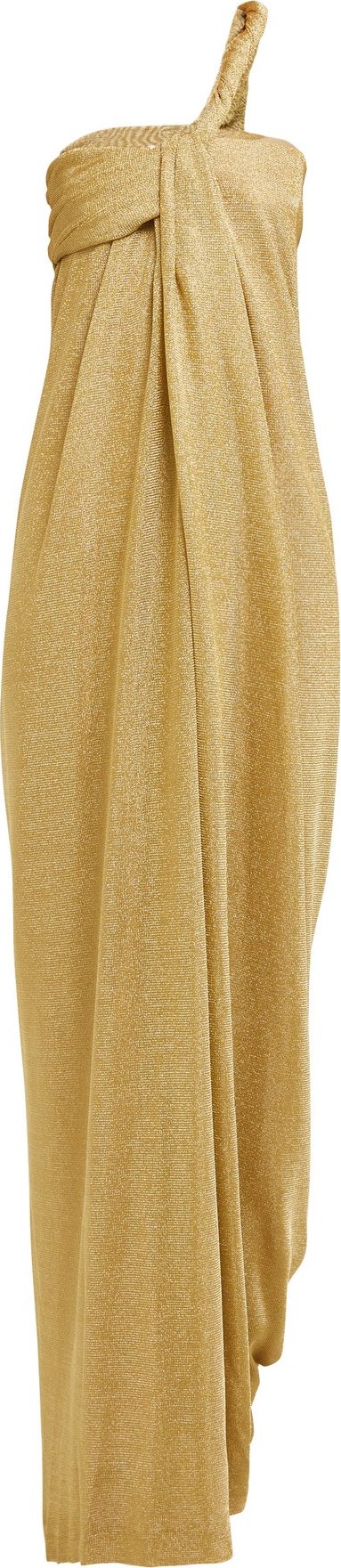 Lanvin Asymmetric draped knitted gown