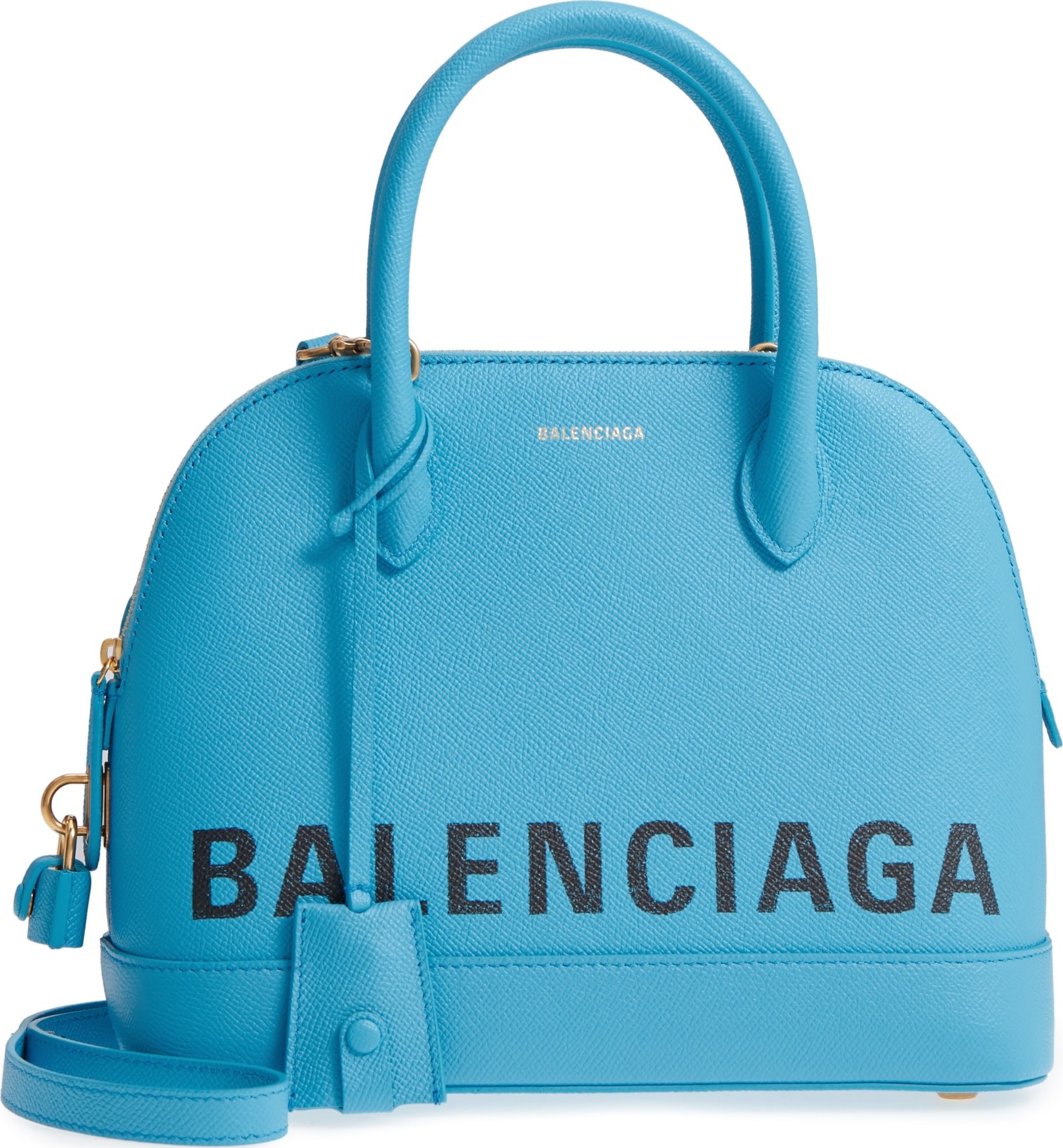 Balenciaga Ville Logo Leather Satchel