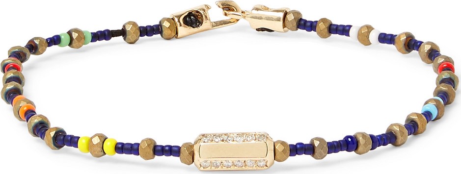 Luis Morais Bead, Gold and Diamond Bracelet