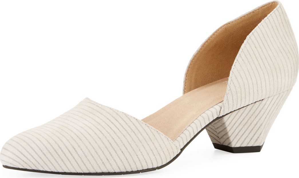 Eileen Fisher Rumi Low-Heel Printed Suede Pumps