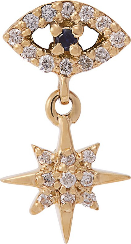 Ileana Makri Eye Star 18kt gold, sapphire and diamond earring