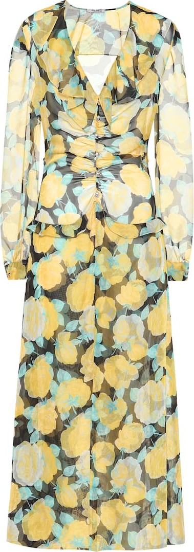 Miu Miu Floral georgette maxi dress