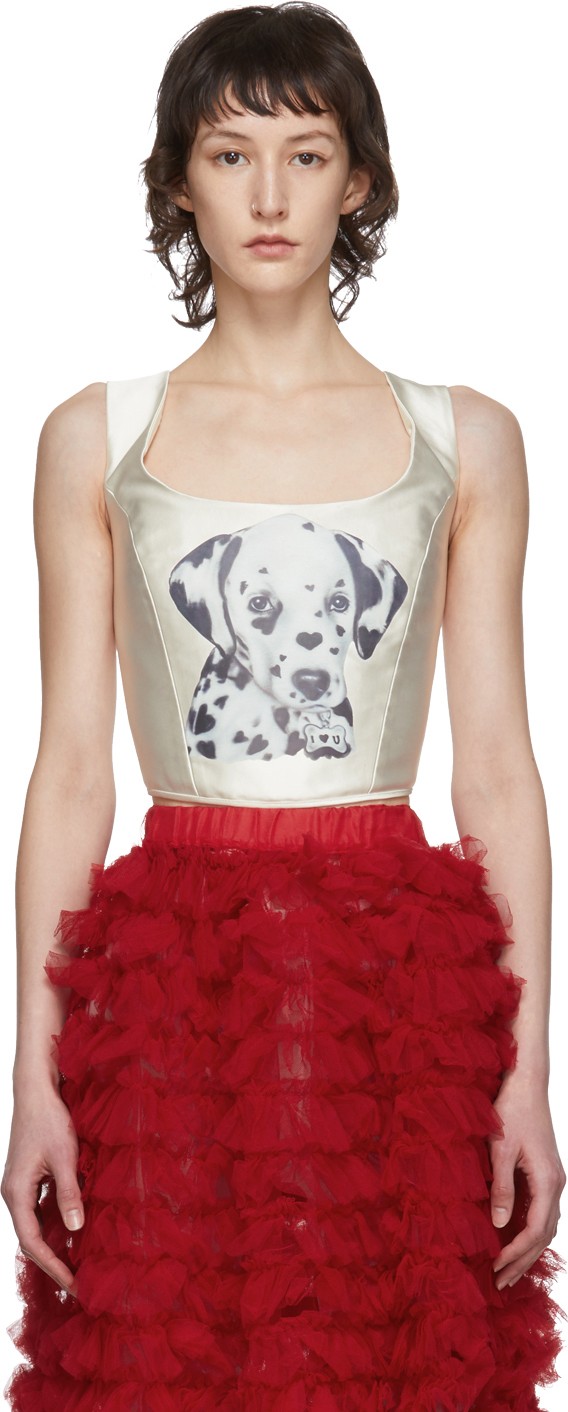 Ashley Williams White 'I Love You' Corset