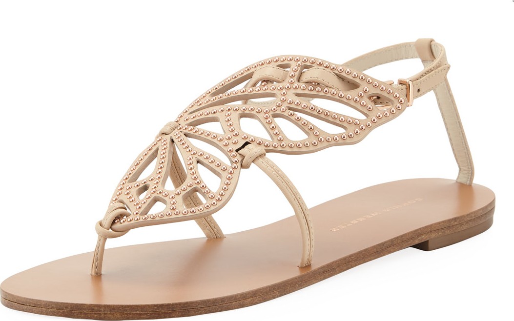 Sophia Webster Bibi Butterfly Stud Flat Sandals Sophia Webster Bibi Butterfly Stud Flat Sandals
