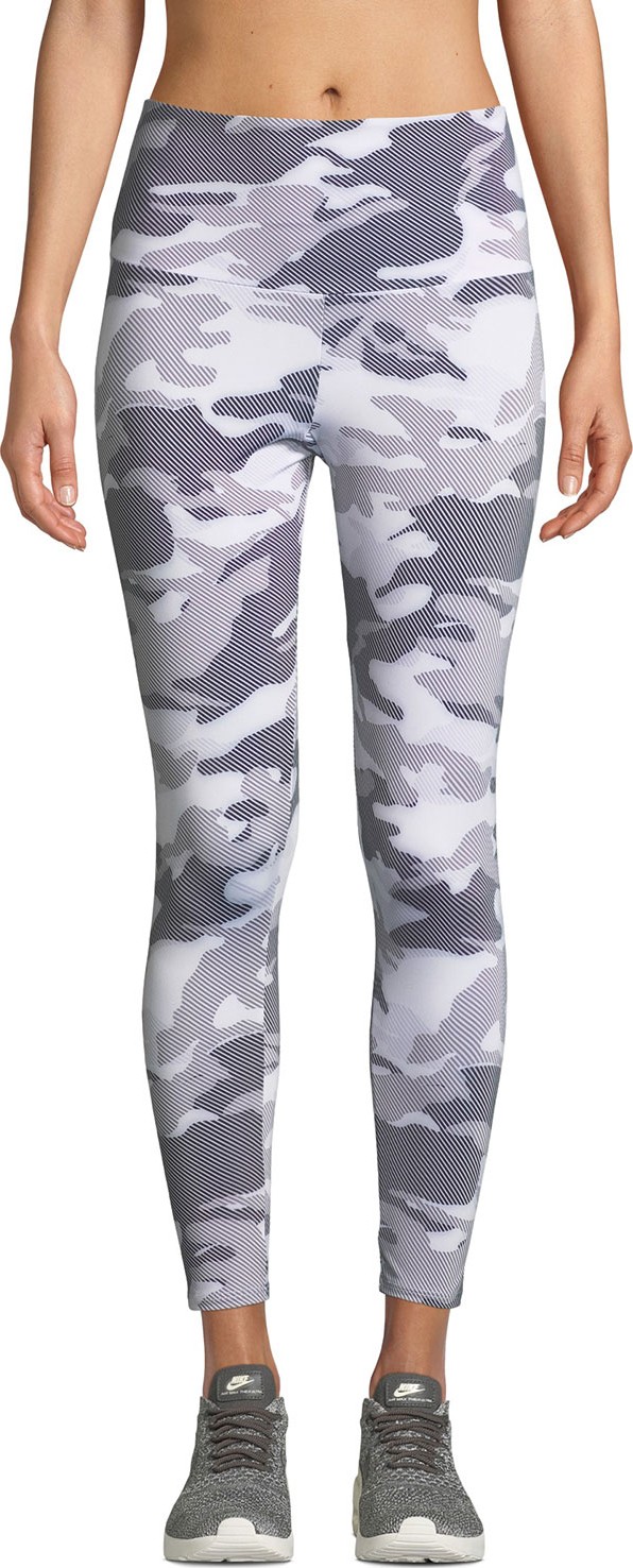 ONZIE High-Rise Camo-Print Midi Leggings