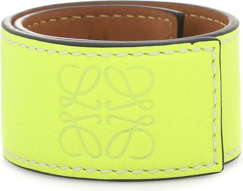 LOEWE Anagram leather snap bracelet
