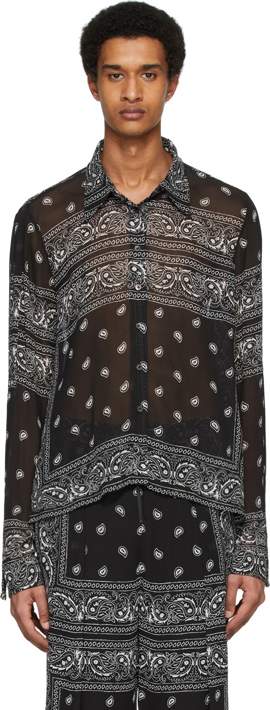 Dion Lee Black & White Bandana Shirt