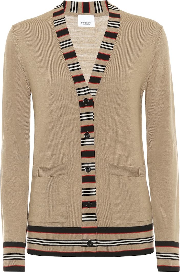 Burberry London England Icon Stripe merino wool cardigan