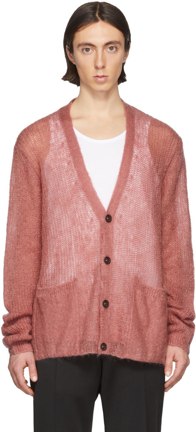 Maison Margiela Pink Mohair Cardigan
