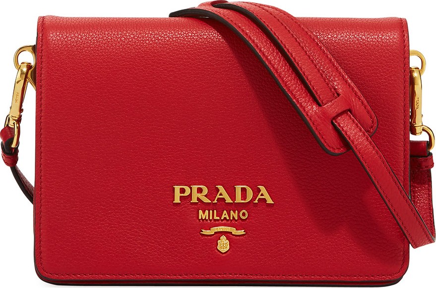 Prada Daino Small Leather Shoulder Bag