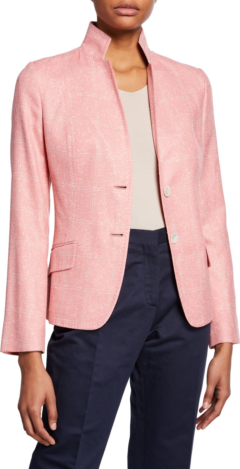 Kiton Checkered Tweed Jacket