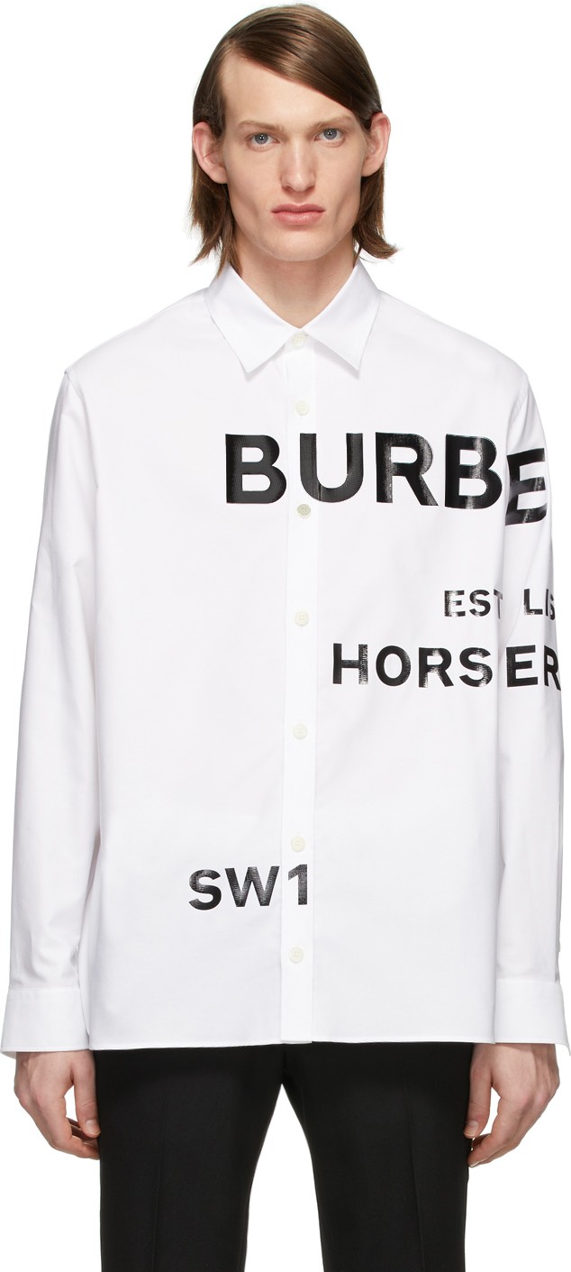 Burberry London England White 'Horseferry' Shirt