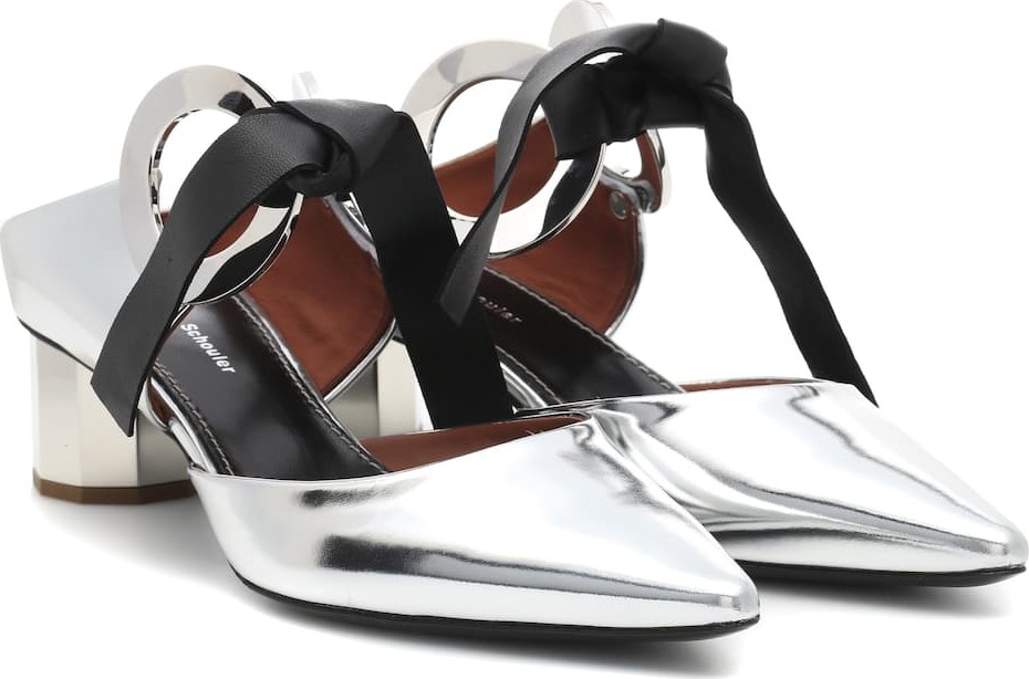 Proenza Schouler Metallic leather mules