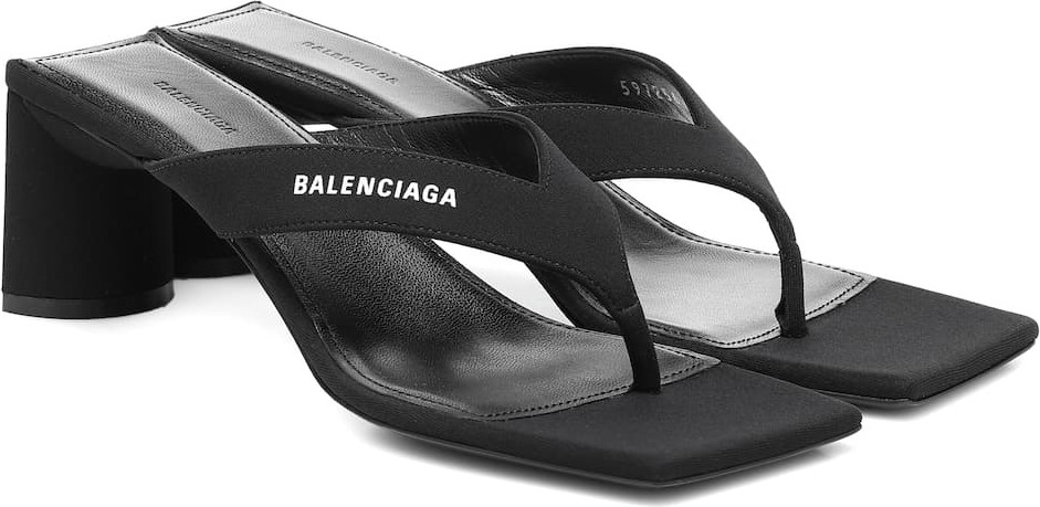 Balenciaga Logo-print T-bar sandals