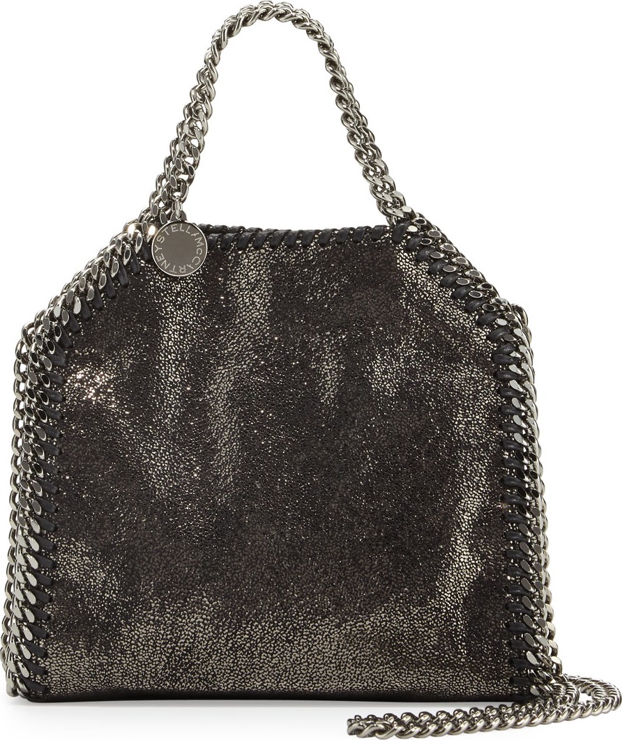 Stella McCartney Falabella Tiny Shoulder Bag, Dark Gray