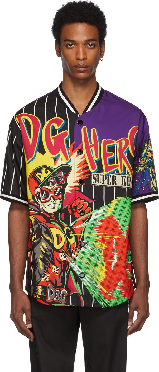 Dolce & Gabbana Multicolor Logo Man Shirt