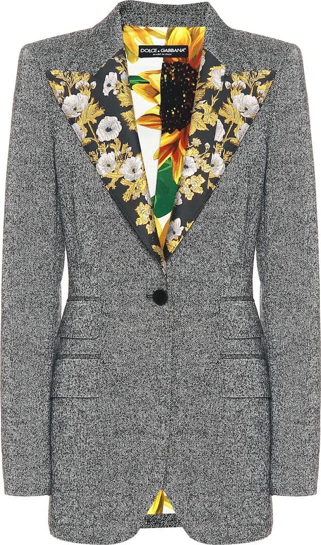 Dolce & Gabbana Wool-blend tweed blazer