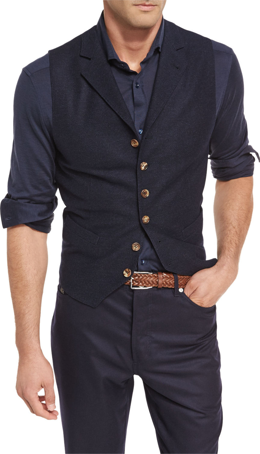 Brunello Cucinelli Wool-Cashmere Twill Waistcoat