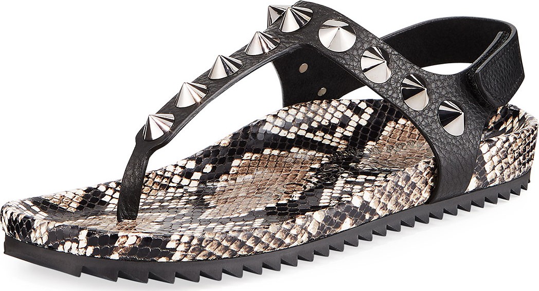 Pedro Garcia Athena Studded Thong Sandals