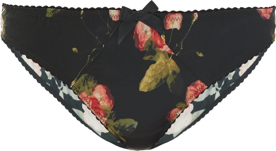 Agent Provocateur Elora rose-print stretch-silk briefs