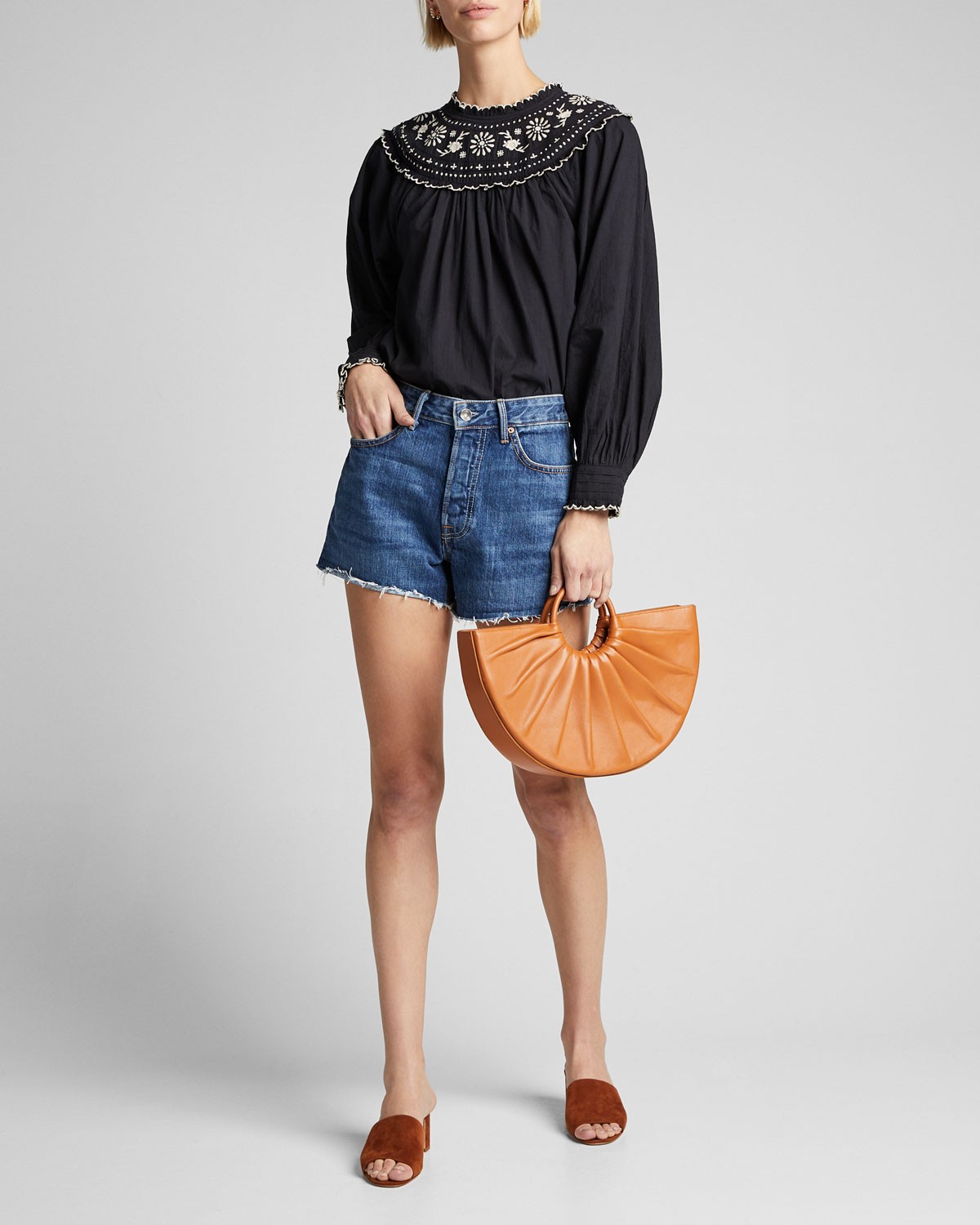 Grlfrnd Helena Cutoff Organic Cotton Denim Shorts