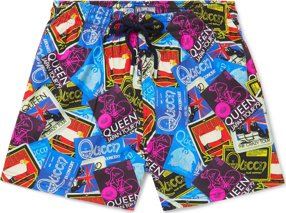 Vilebrequin Moonrise Mid-Length Printed Swim Shorts