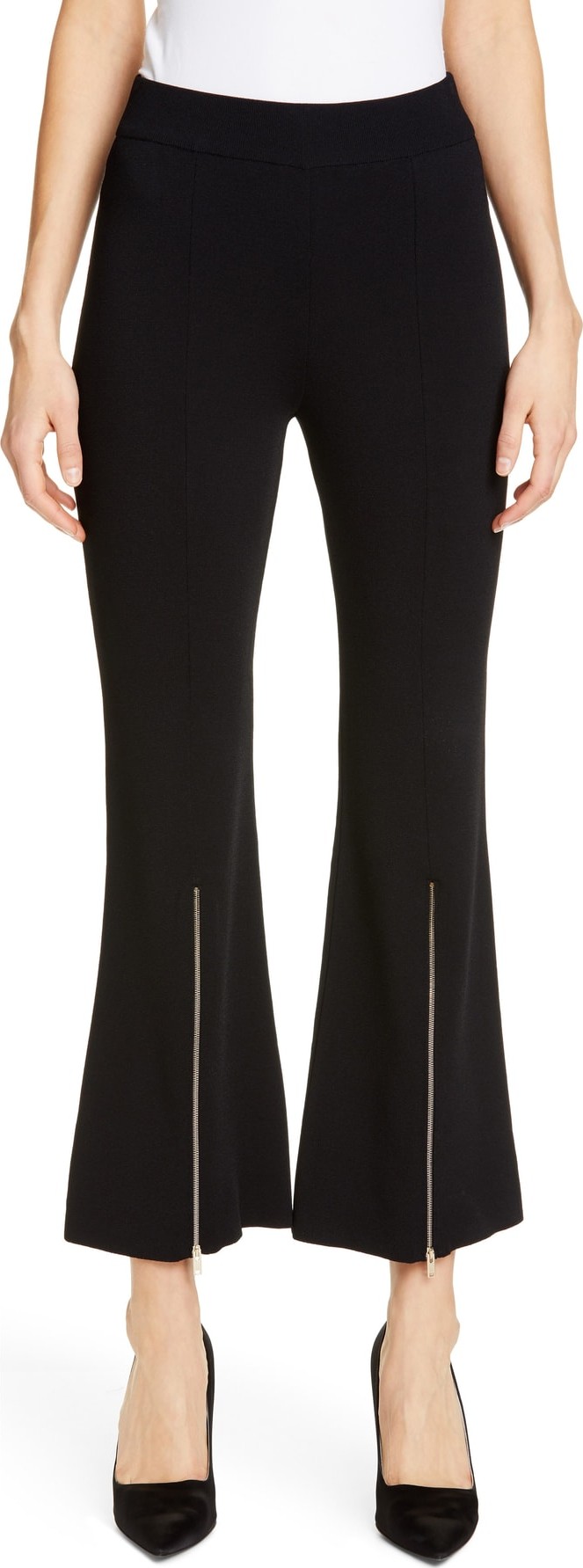 Stella McCartney Zip Detail Crop Flare Pants