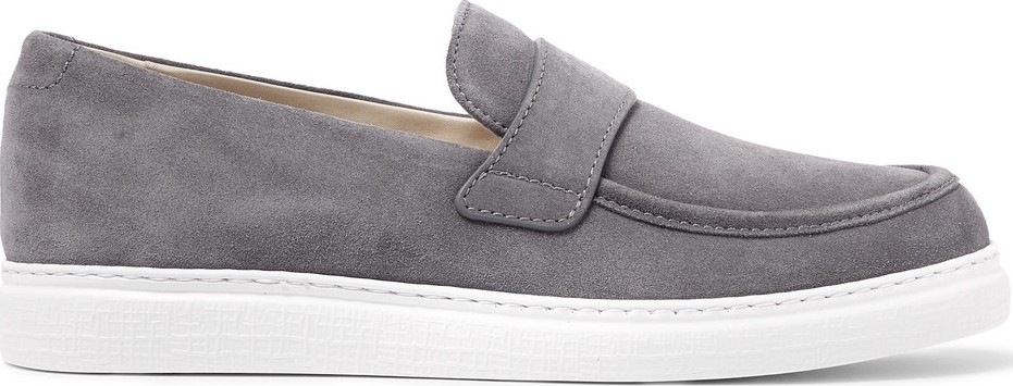Canali Suede Penny Loafers