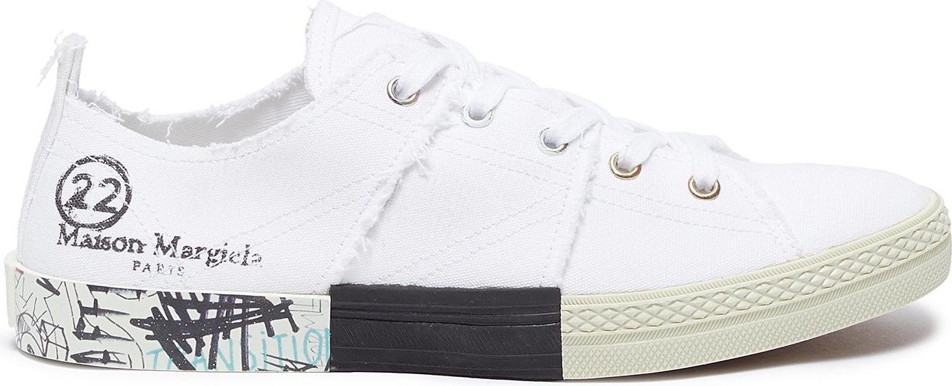 Maison Margiela Flat low top distressed sneakers