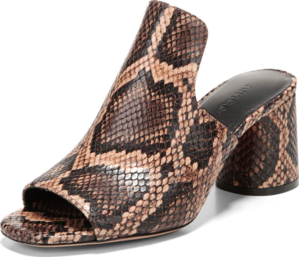 Vince Tanay Snake-Print Slide Sandal