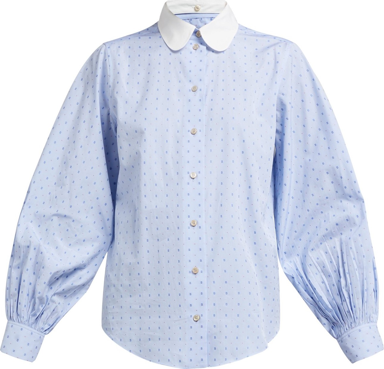 Gucci Logo fil-coupé cotton-poplin shirt