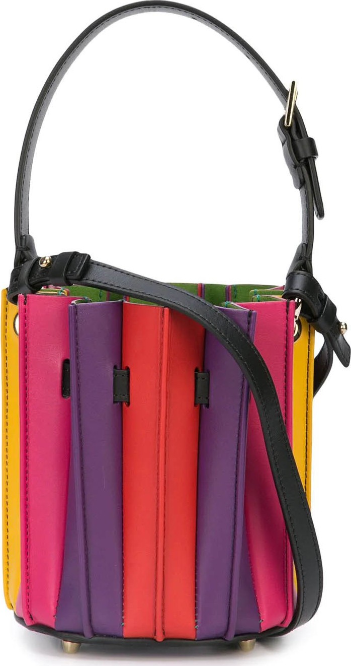 Sara Battaglia mini plisse bucket bag