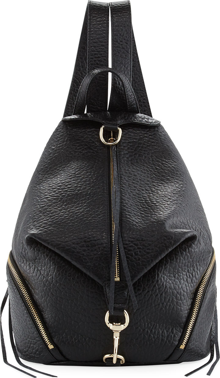 Rebecca Minkoff Julian Large Leather Backpack, Black