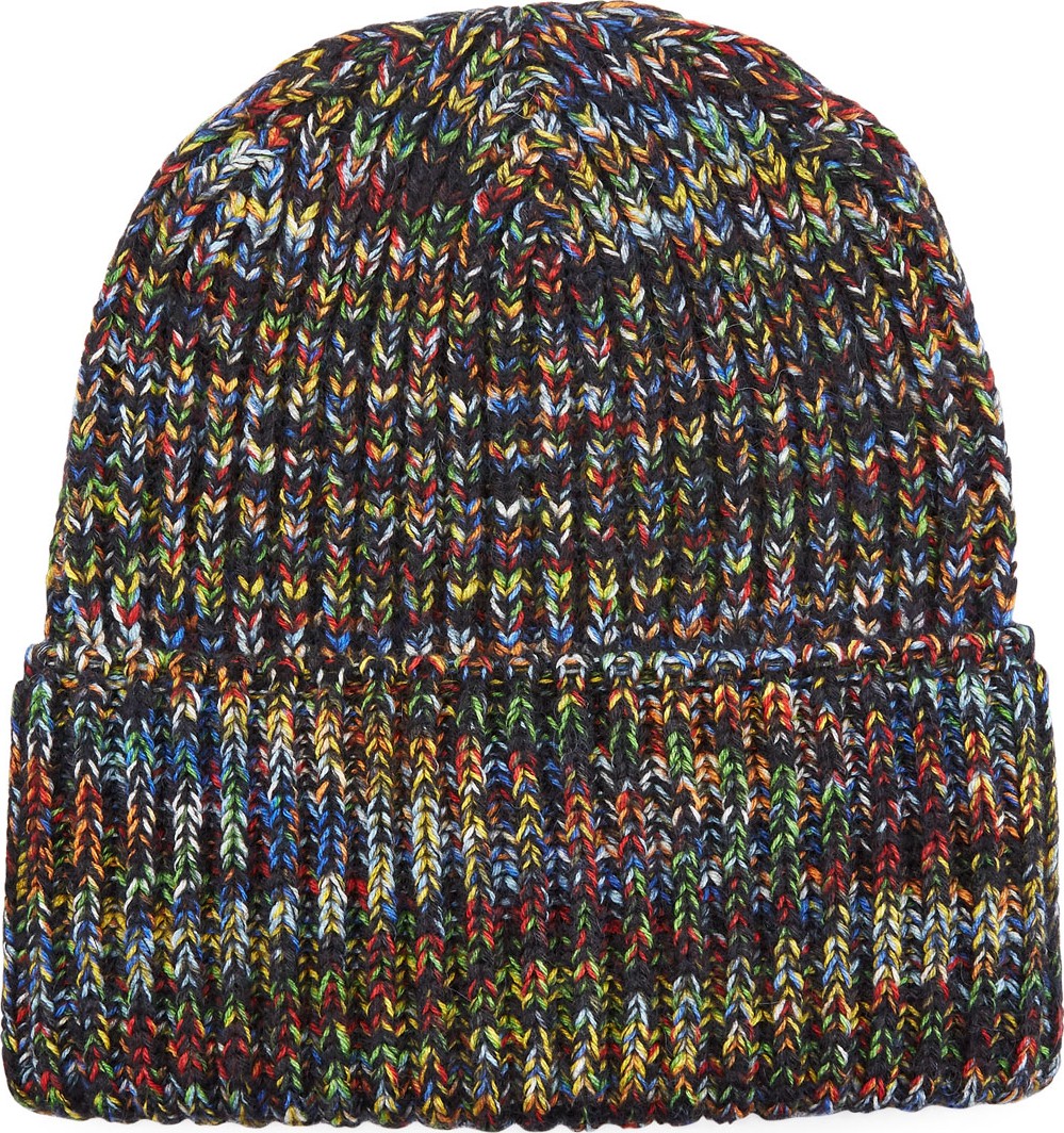 Missoni Multicolored Rib-Knit Beanie Hat