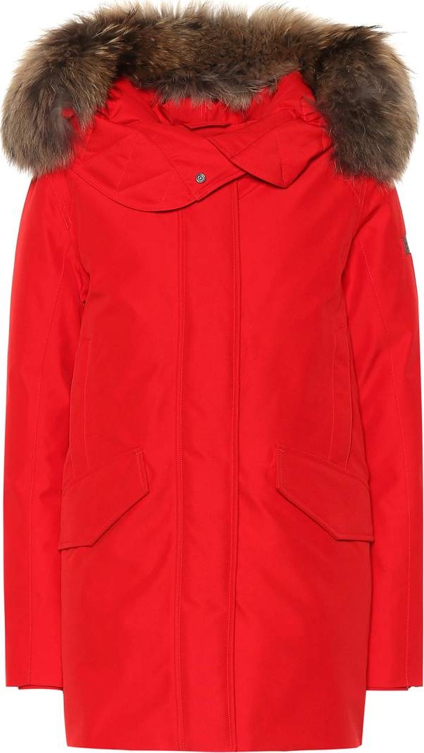 Woolrich Saranac fur-trimmed down parka