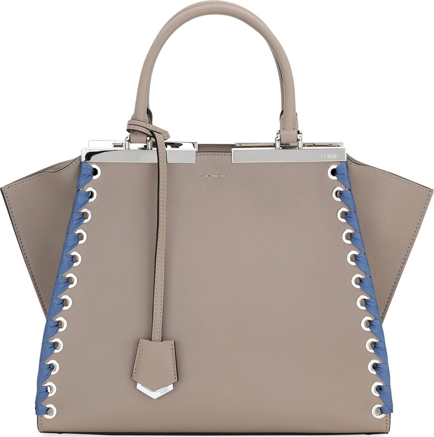Fendi 3Jours Medium Tote Bag with Ribbon Whipstitching